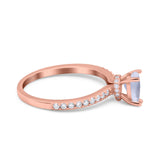 Pear Teardrop Natural Stone Wedding Ring