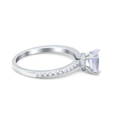 Pear Teardrop Natural Stone Wedding Ring