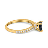 Pear Teardrop Natural Stone Wedding Ring