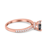 Pear Teardrop Natural Stone Wedding Ring