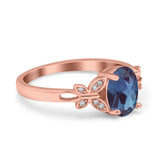 Art Deco Oval Natural Stone Butterfly Ring