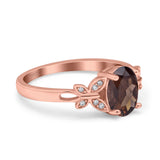 Art Deco Oval Natural Stone Butterfly Ring