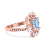 Floral Oval Natural Stone Cocktail Ring