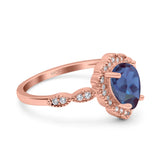 Vintage Style Pear Teardrop Natural Stone Ring