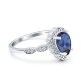 Vintage Style Pear Teardrop Natural Stone Ring