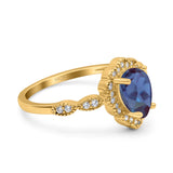 Vintage Style Pear Teardrop Natural Stone Ring