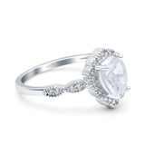 Vintage Style Pear Teardrop Natural Stone Ring