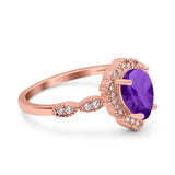 Vintage Style Pear Teardrop Natural Stone Ring