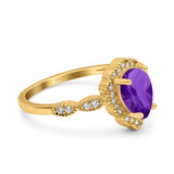 Vintage Style Pear Teardrop Natural Stone Ring