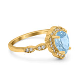 Vintage Style Pear Teardrop Natural Stone Ring