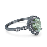 Vintage Style Pear Teardrop Natural Stone Ring