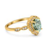 Vintage Style Pear Teardrop Natural Stone Ring