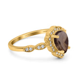 Vintage Style Pear Teardrop Natural Stone Ring