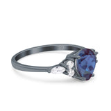 Vintage Style Pear Teardrop Natural Stone Ring