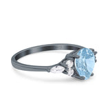 Vintage Style Pear Teardrop Natural Stone Ring