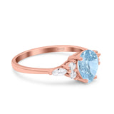 Vintage Style Pear Teardrop Natural Stone Ring