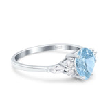 Vintage Style Pear Teardrop Natural Stone Ring