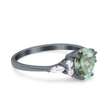 Vintage Style Pear Teardrop Natural Stone Ring