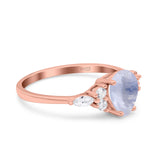 Vintage Style Pear Teardrop Natural Stone Ring