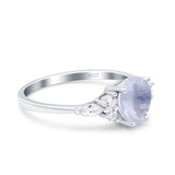 Vintage Style Pear Teardrop Natural Stone Ring