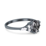 Vintage Style Pear Teardrop Natural Stone Ring