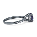 Art Deco Round Natural Stone Ring