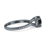 Art Deco Round Natural Stone Ring