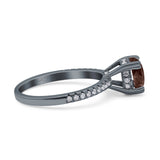 Art Deco Round Natural Stone Ring