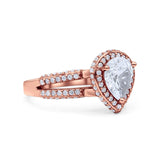 Vintage Style Pear Teardrop Natural Stone Ring