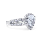 Vintage Style Pear Teardrop Natural Stone Ring