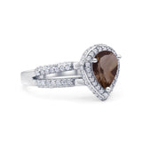 Vintage Style Pear Teardrop Natural Stone Ring