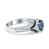 Two Tone Oval Natural Stone Ring