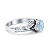 Two Tone Oval Natural Stone Ring