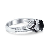 Two Tone Oval Natural Stone Ring