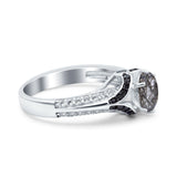 Two Tone Oval Natural Stone Ring