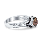 Two Tone Oval Natural Stone Ring