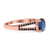 Oval Natural Stone Split Shank Ring