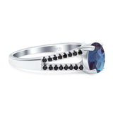 Oval Natural Stone Split Shank Ring