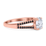 Oval Natural Stone Split Shank Ring