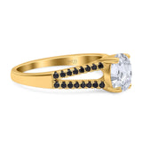 Oval Natural Stone Split Shank Ring