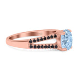 Oval Natural Stone Split Shank Ring