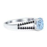 Oval Natural Stone Split Shank Ring