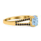 Oval Natural Stone Split Shank Ring