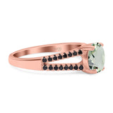 Oval Natural Stone Split Shank Ring
