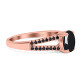 Oval Natural Stone Split Shank Ring