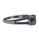 Oval Natural Stone Split Shank Ring
