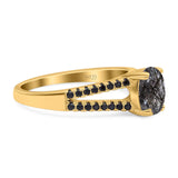 Oval Natural Stone Split Shank Ring