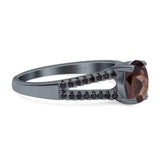 Oval Natural Stone Split Shank Ring