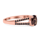 Oval Natural Stone Split Shank Ring