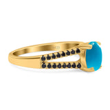 Oval Natural Stone Split Shank Ring